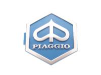 Emblem Piaggio 3D 6-kantig 32x37mm blå/silver