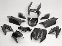 Kåpa 11-delar svart metallic för Yamaha Aerox, MBK Nitro 50cc, 100cc 2T