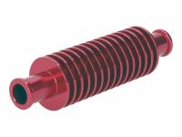 Flödeskylare / minikylare aluminium röd rund (133 mm) 17mm slanganslutning