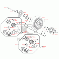 F07 framhjul, bromsok och bromsskiva