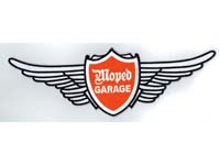 Moped garage vinge logotyp patch stor