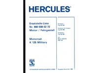 Reservdelsförteckning - Katalog för Hercules K 125 BW Bundeswehr Krad Military