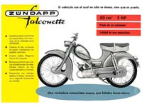 Zündapp falconette original flygblad/broschyr A5 Spanska