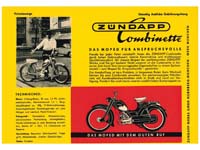 Zündapp Combinette för sofistikerade originalblad/broschyrer A5