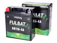Batteri Fulbat 6N11A-4A 6V 11Ah GEL för Simson S50, S51, SR50, SR80, MZ TS, ES, ETS