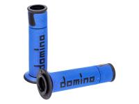 Handtag Domino A450 On-Road Racing blå / svart med öppna ändar