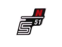 Logo S51 N Folie / Dekal röd Simson S51