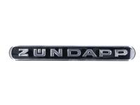 Klistermärke emblem svart / krom 130 x 16,5 mm aluminium avlångt för Zündapp