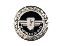 Klistermärke emblem D=64mm rund silver glänsande aluminium för Zündapp