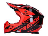 Hjälm Motocross Trendy T-903 Leaper svart / röd - olika storlekar