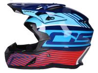 Hjälm Motocross OSONE S820 svart / blå / röd - L (59-60)