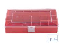 Sorteringslåda Hünersdorff, Compact (170x250x46mm) 8 fack, röd, polystyren